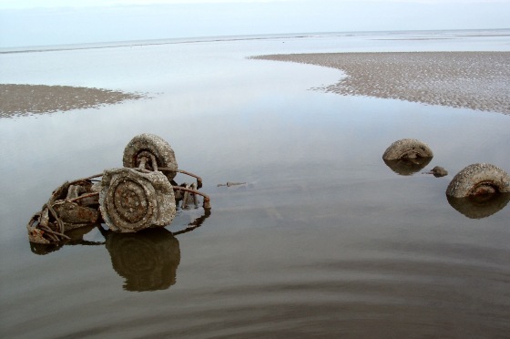 What can happen when a car goes on a beach