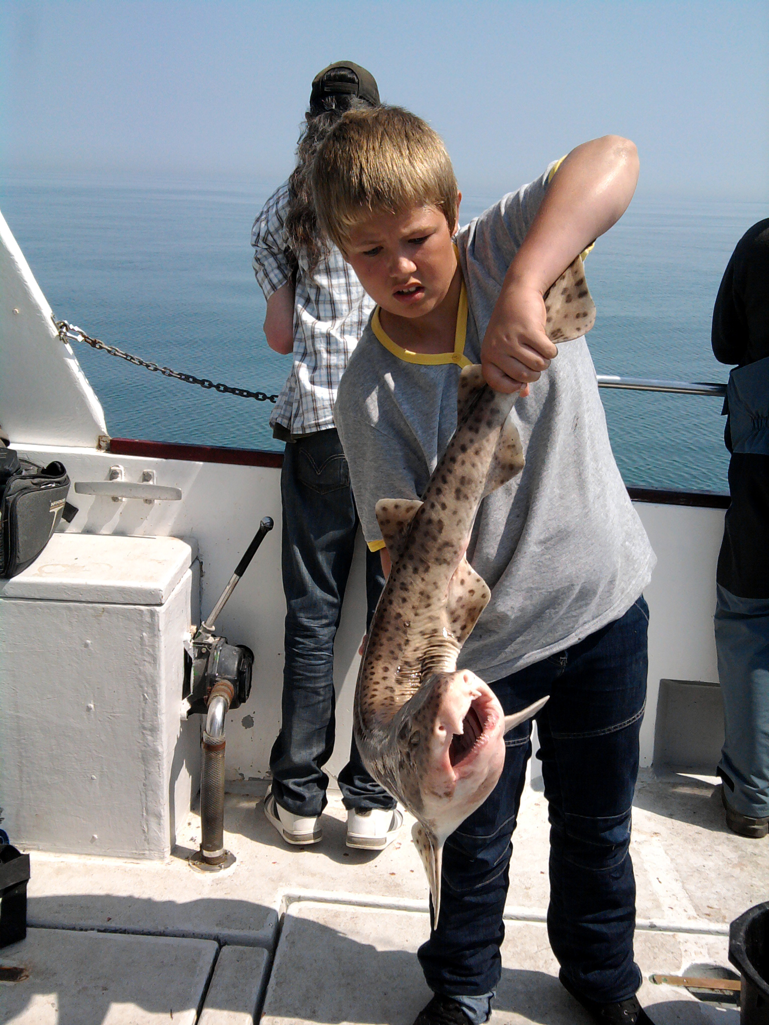 Ashley Crowther with one of the many Bull Huss