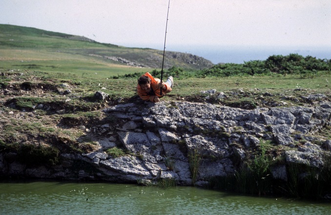 Graeme fishing the small 'Carp Pond' Graeme fishing the small 'Carp Pond'